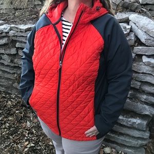 Free Tech Hooded Jacket Orange & Gray 3X